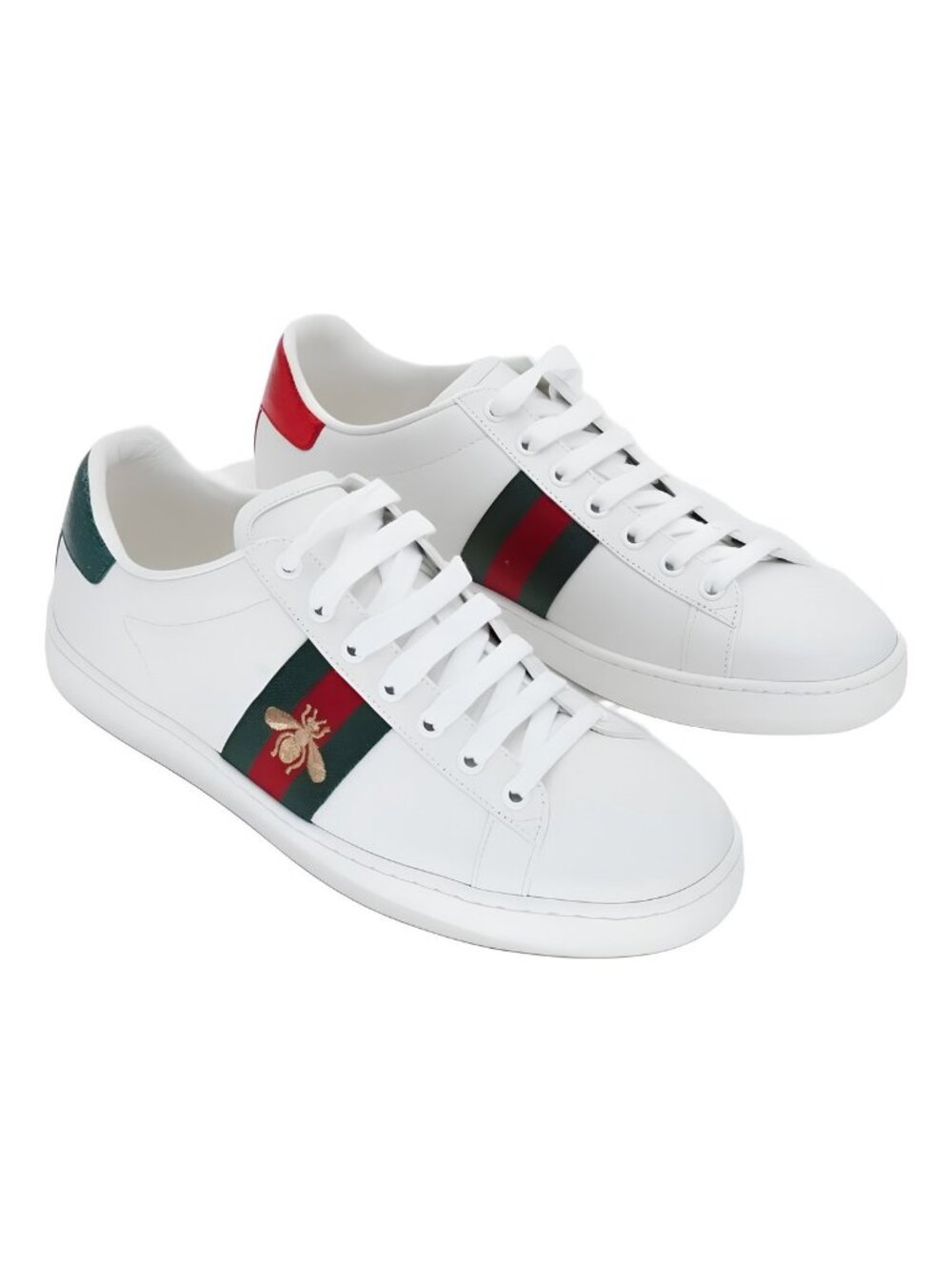 Gucci Womens Ace Sneaker White Bees Sz US 9M EU 39 - Picture 4 of 6